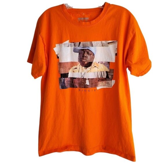 Notorious B.I.G. Vintage-Style Brooklyn Mint Tee – Bold Orange Hip-Hop Med - Picture 1 of 3